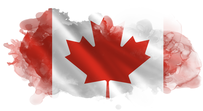Canada flag abstract shape